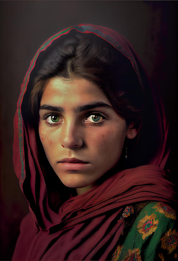 half body portrait of beautiful Kurdish young by Asar Studios Painting ...