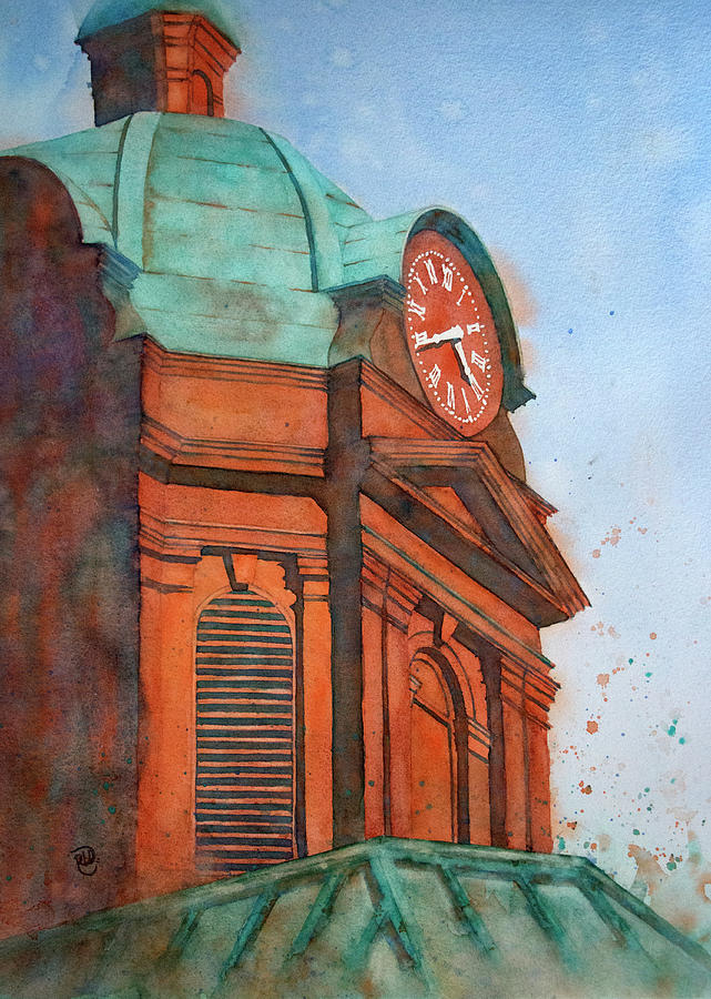 Halifax Clock Tower Painting by Rebecca Davis