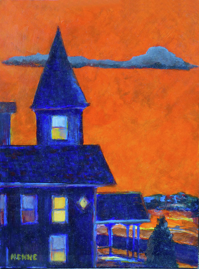 Halloween House #1 Painting by Robert Henne