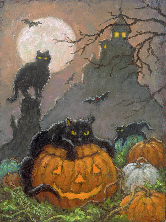 Halloween III #1 Painting by Janet Kruskamp