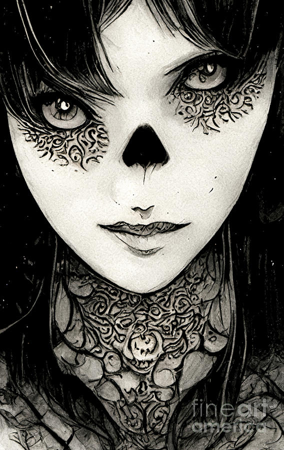 Halloween Digital Art - Halloween manga #1 by Sabantha