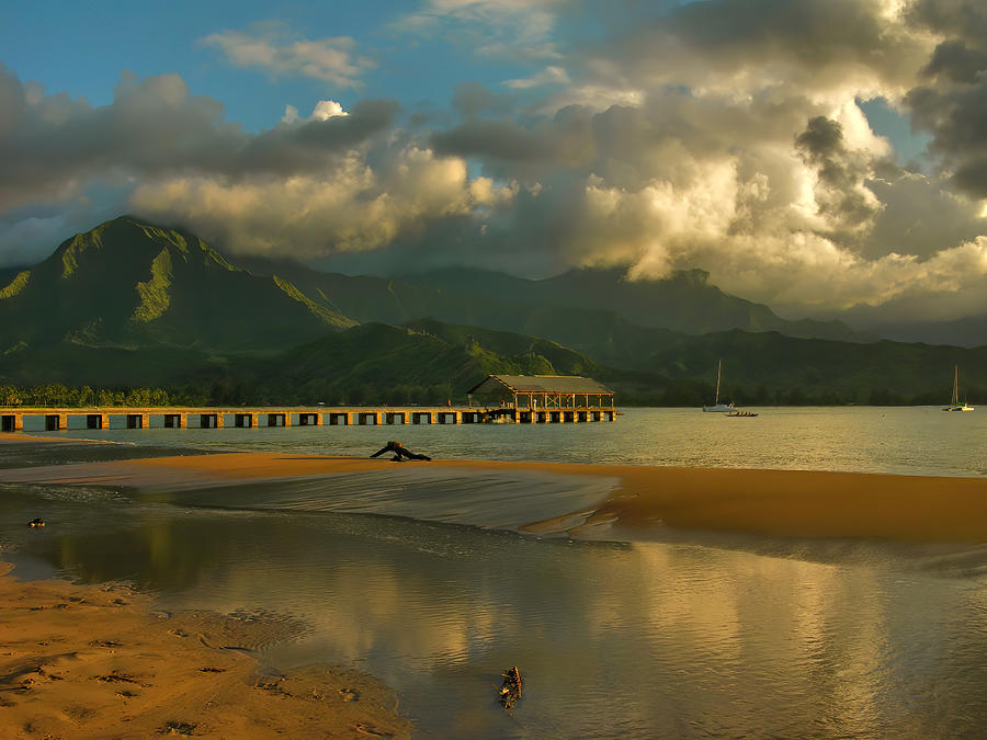Hanalei Bay Reflections #2 Photograph by Stephen Vecchiotti