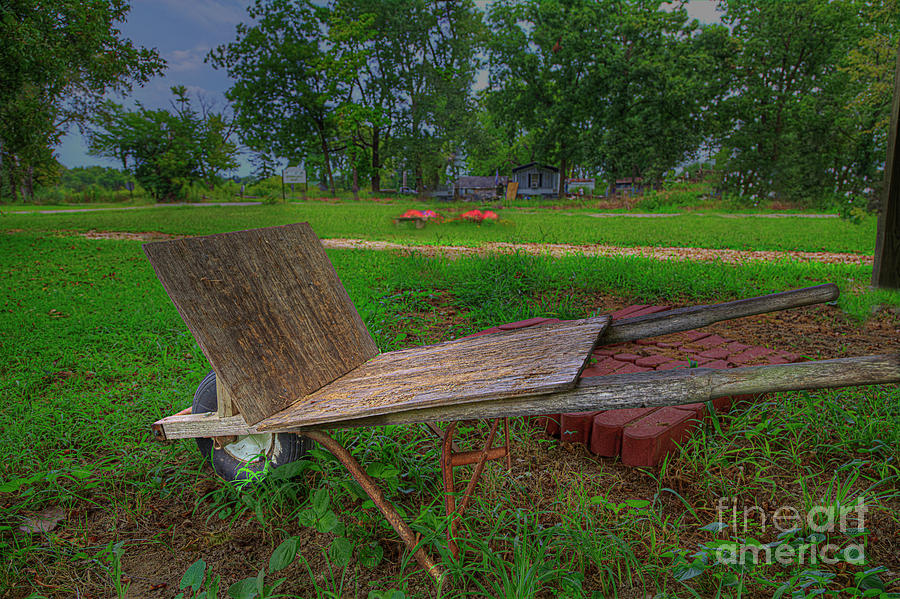 Summer Photograph - Handmade Wheelbarrow  #1 by Larry Braun
