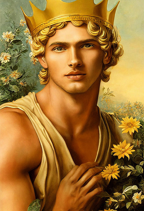 Fantasy Painting - Handsome  Brown  Skin  Blondie  Hair  Male  Model  As    6455633c2d09d  645d645043  64596455  043ecd #1 by Celestial Images