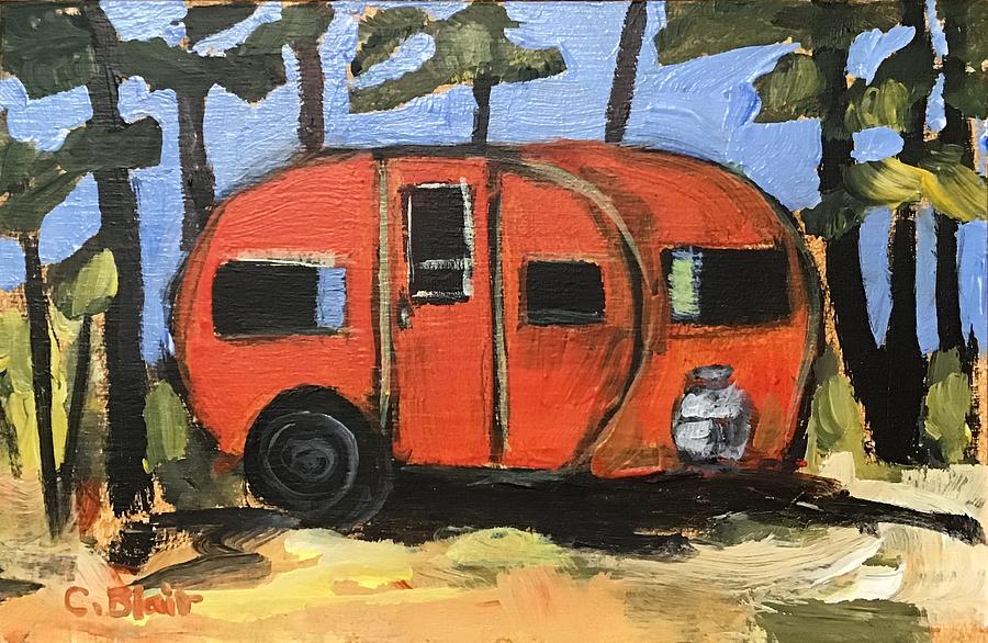 Happy Camper #3 Painting by Cynthia Blair