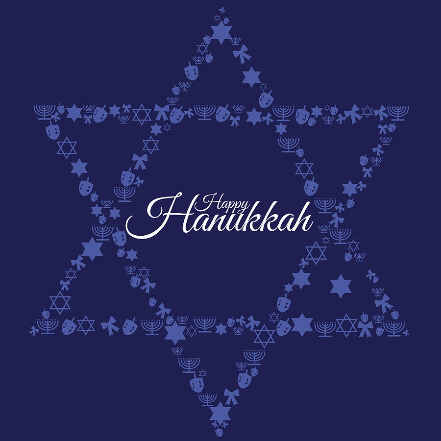 Happy Hanukkah #1 Drawing by Lpettet