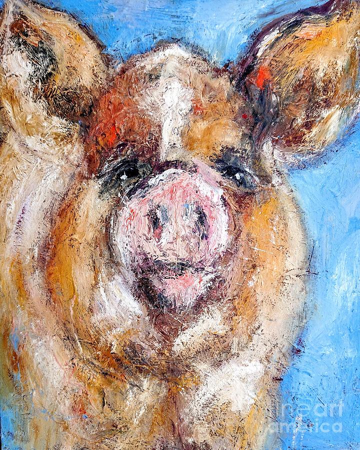 paintings of Happy piglets Painting by Mary Cahalan Lee - aka PIXI
