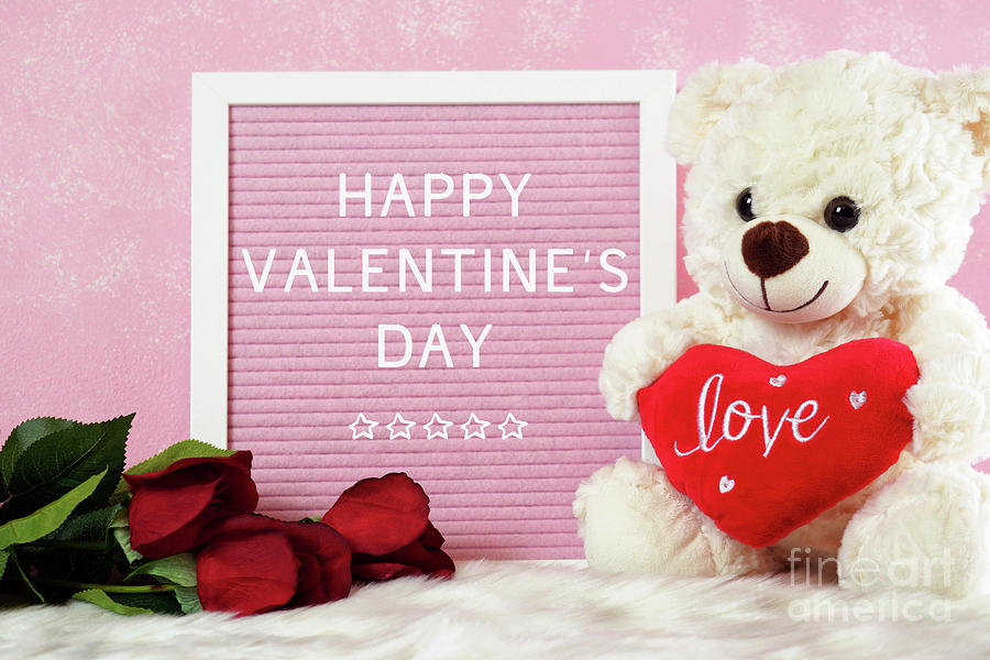 Happy Valentines Day Bears With Love #1 Photograph by Milleflore Images