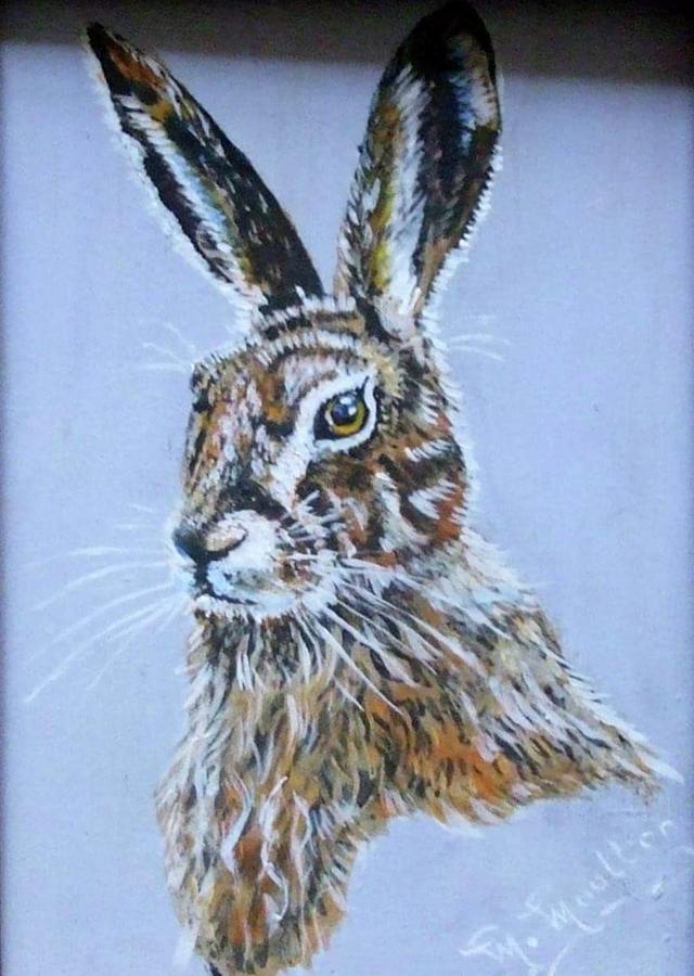 Hare #1 Painting by Mackenzie Moulton