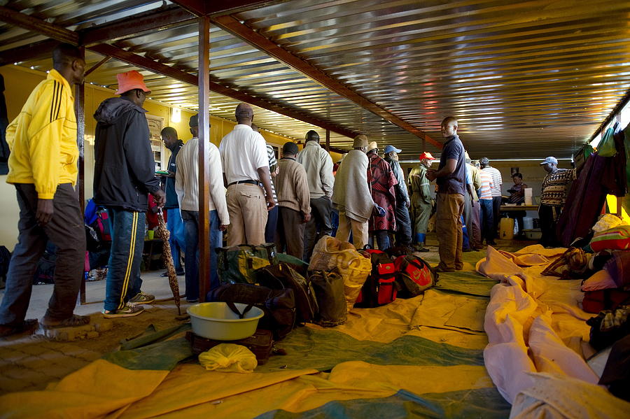 Harmony Gold  Minerworkers Stranded #1 Photograph by Gallo Images