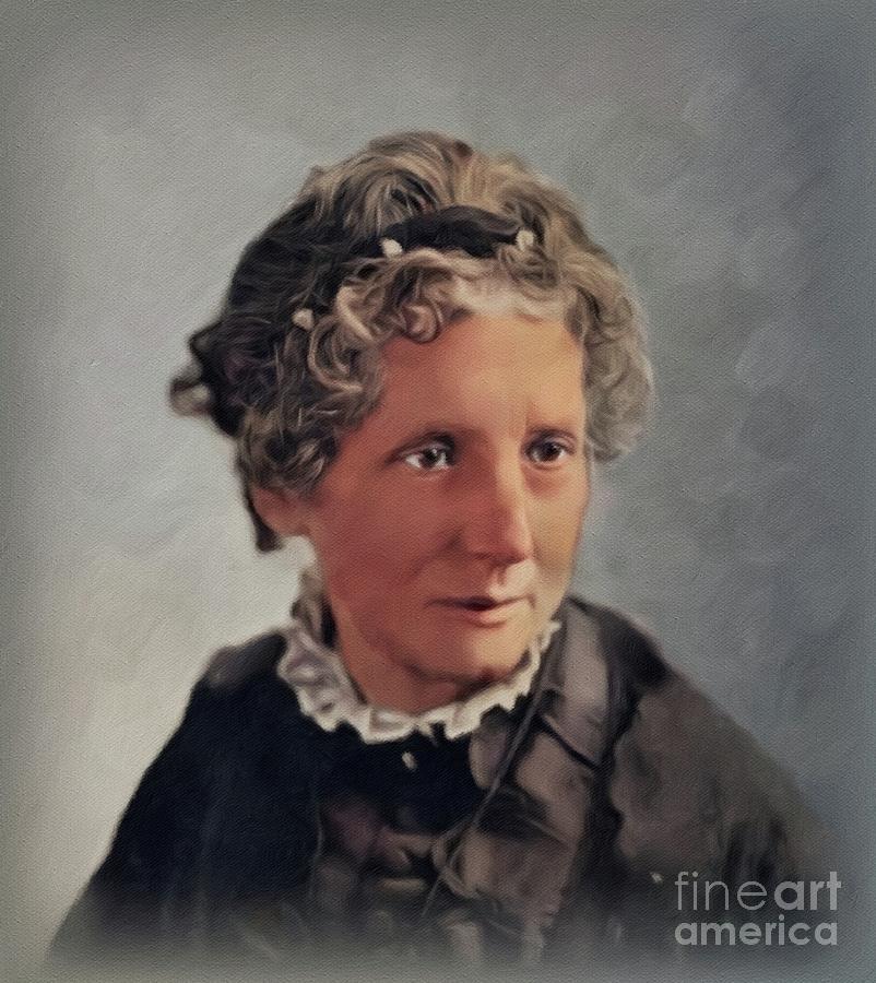 Harriet Beecher Stowe, Literary Legend Painting By Esoterica Art Agency 