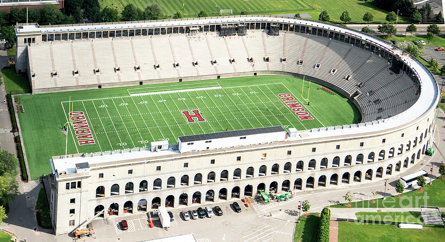 Sports Photograph - Harvard Stadium Aerial at Harvard University #2 by David Oppenheimer