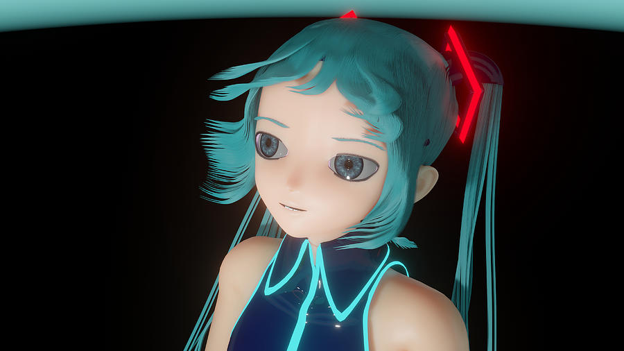 Hatsune Miku Blender Miku-chan Digital Art by Hunor Santa - Fine Art ...