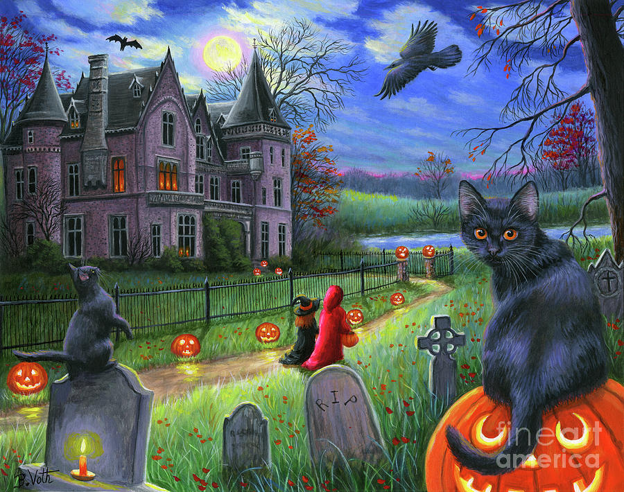 Haunted Moon Painting by Bridget Voth - Fine Art America