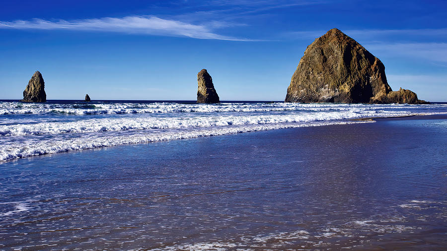 Haystack Rock Panoramic #1 Photograph by Todd Kreuter