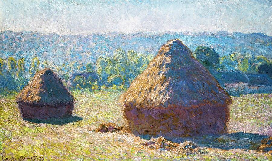 Haystacks End of Summer 1891 by Claude Monet Painting by Claude monet