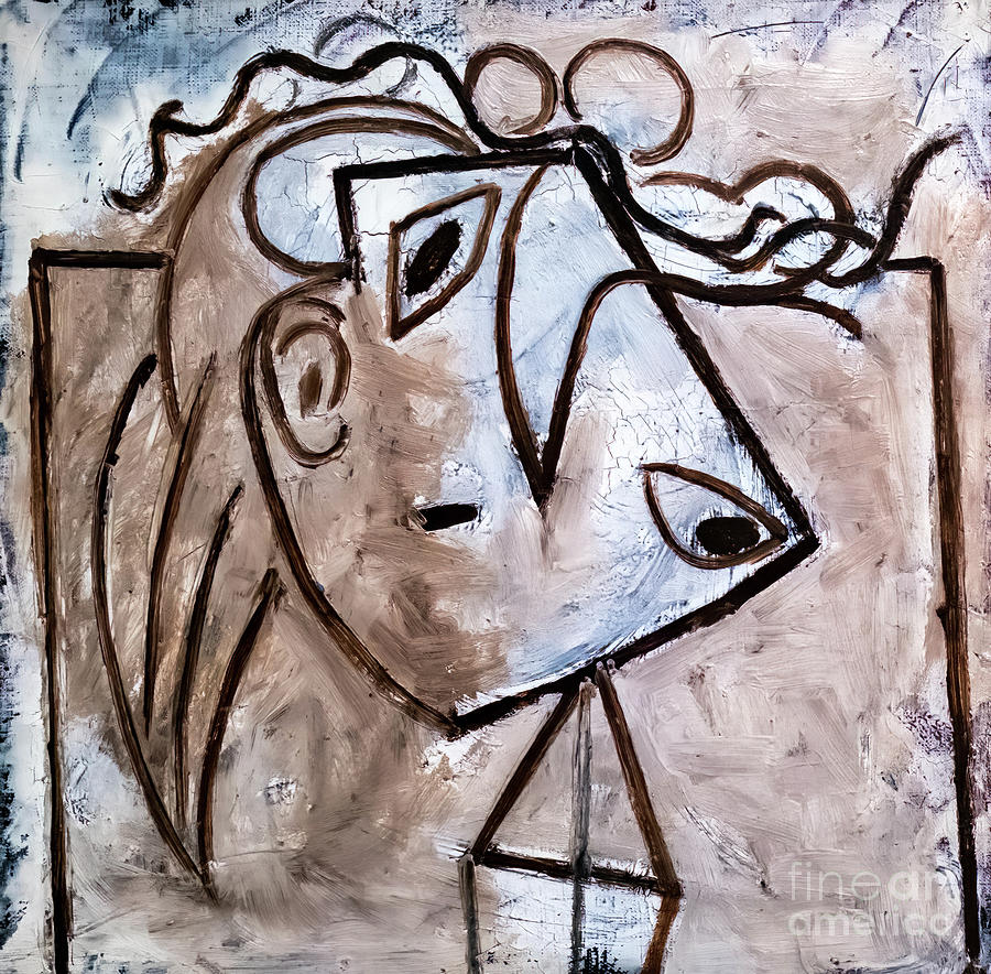 Head of a Woman by Pablo Picasso 1935 #1 Painting by Pablo Picasso