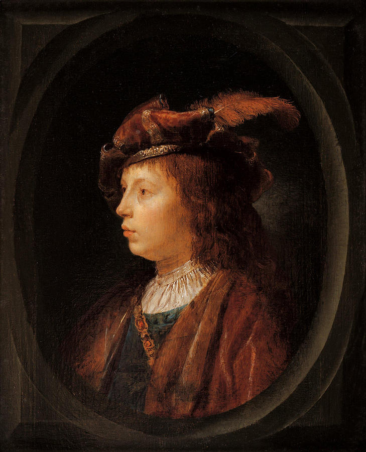 Gerrit Dou Painting - Head of a youth  #1 by Gerrit Dou