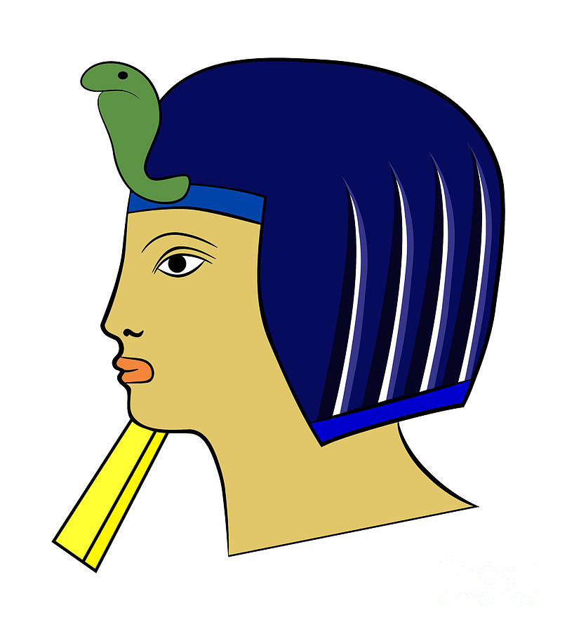 Head of an ancient Egyptian #1 Digital Art by Michal Boubin
