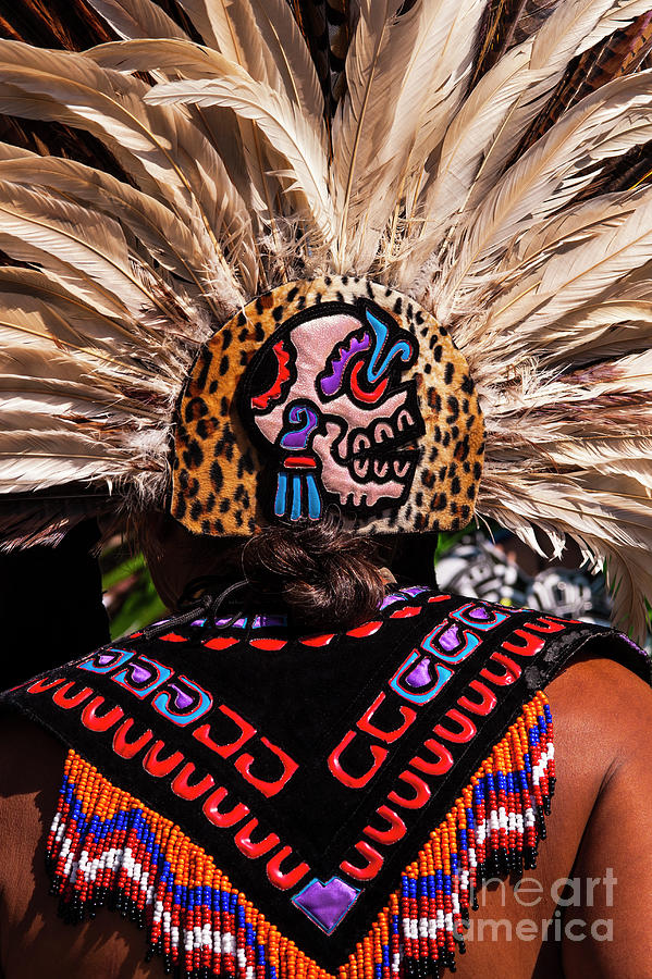 Headdress Of Aztec Indian Dancer Photograph