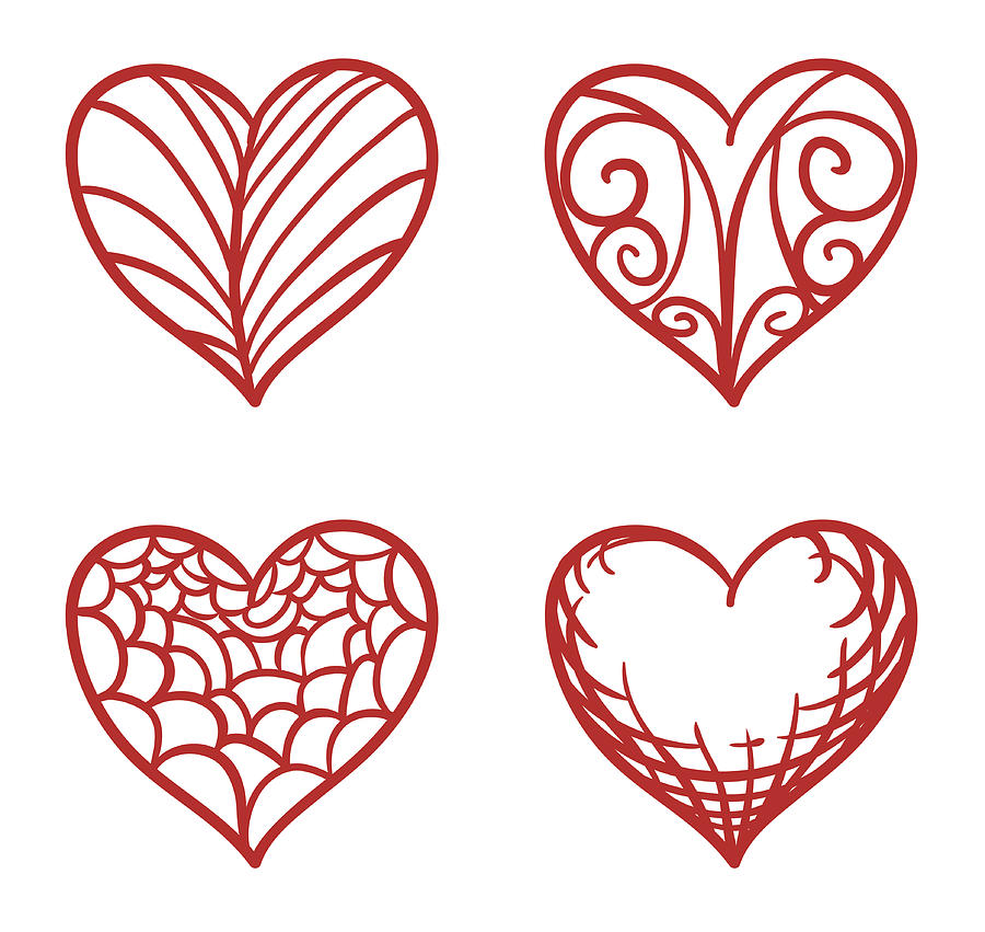 Heart design #1 Drawing by Djvstock