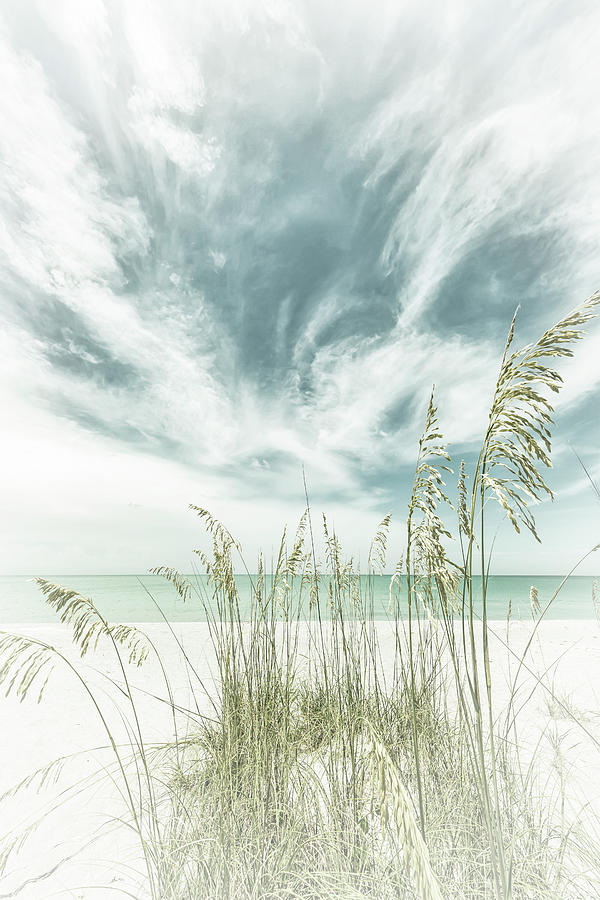 Heavenly calmness on the beach - Vintage #1 Photograph by Melanie Viola