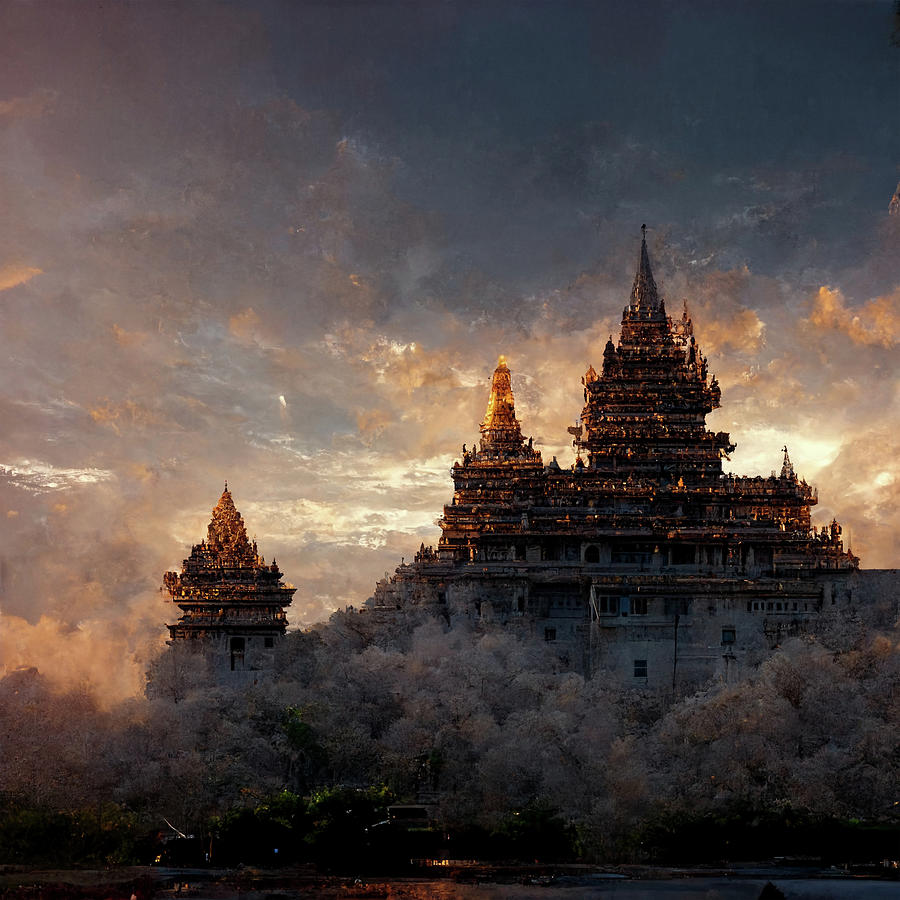 Heavenly castle , cloud sky Digital Art by SJark Cube - Pixels