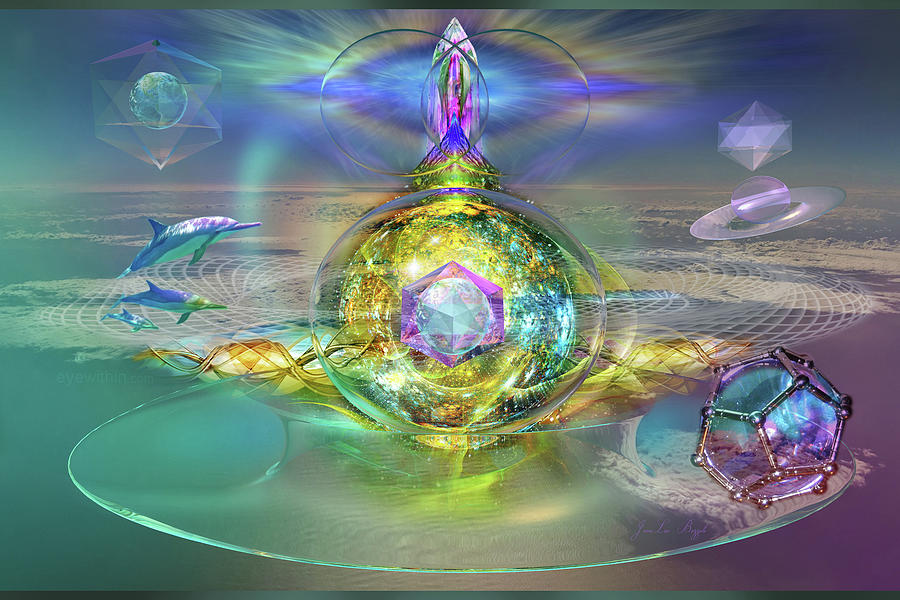 Heavenly Spheres #1 Digital Art by Jean-Luc Bozzoli