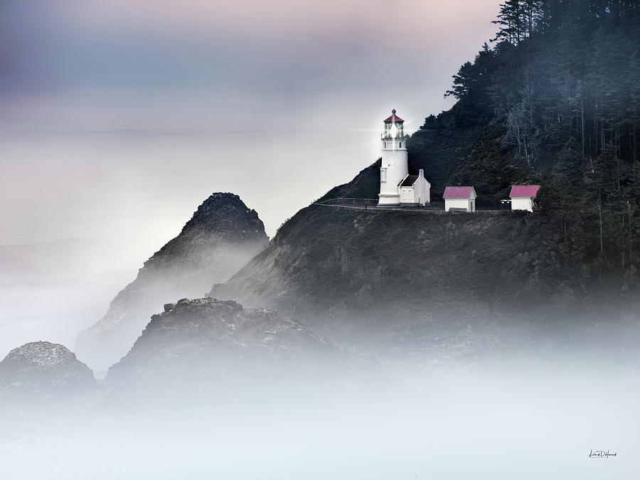 Nature Photograph - Heceta Head Lighthouse Oregon #1 by Leland D Howard