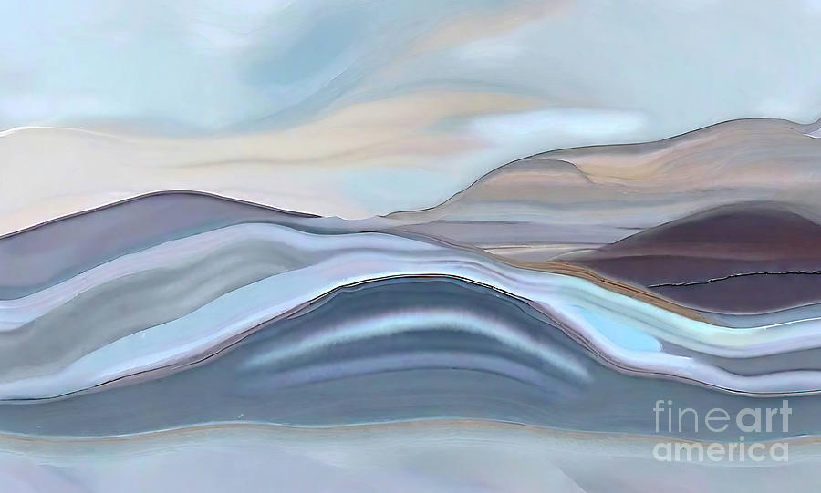 Abstract Painting - Heightened senses abstract oil painting landscape mountains Pai #1 by N Akkash Abstract Painting - Heightened senses abstract oil painting landscape mountains Pai #1 by N Akkash