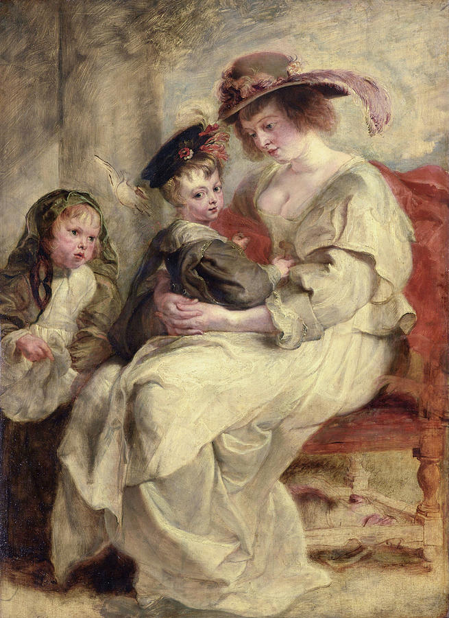 Helene Fourment with her Children Painting by Peter Paul Rubens - Fine ...