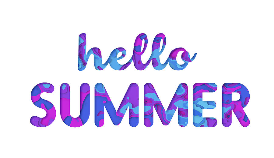 Hello Summer typography design #1 Photograph by Oxygen