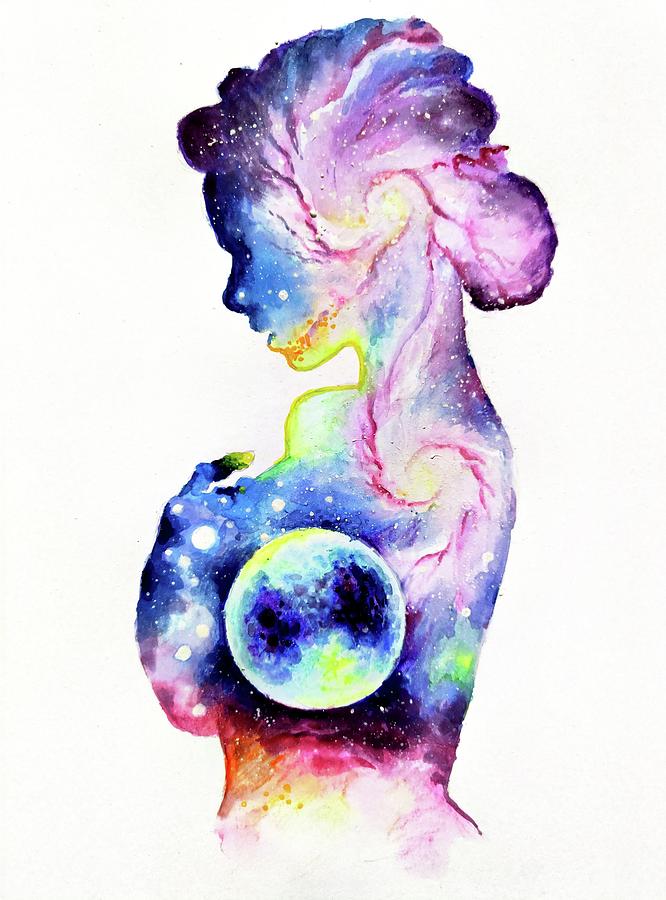 Her Inner Universe Painting By Chirila Corina Fine Art America