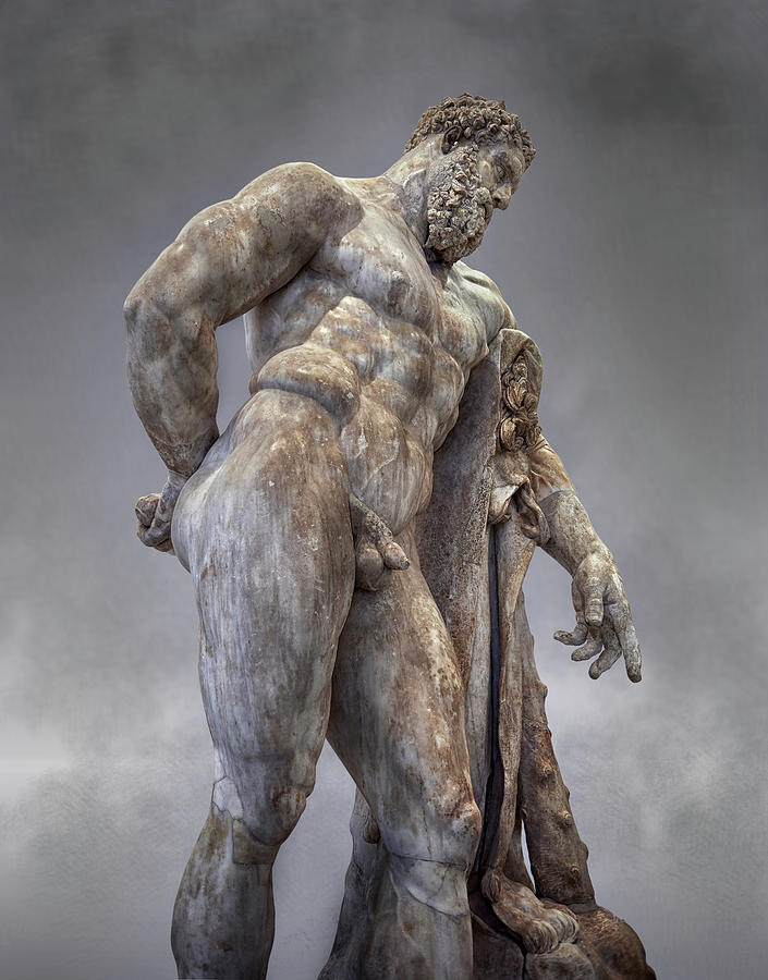 Hercules  Roman Statue - Naples Museum of Archaeology Italy Photograph by Paul E Williams