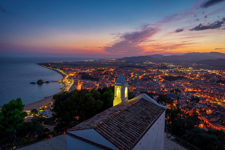 Blanes Photograph - Hermitage And Views Of Blanes At Sunset by Vicen Photography Blanes Photograph - Hermitage And Views Of Blanes At Sunset by Vicen Photography