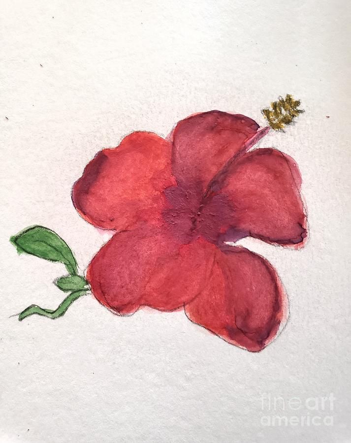 Hibiscus  #1 Painting by Margaret Welsh Willowsilk