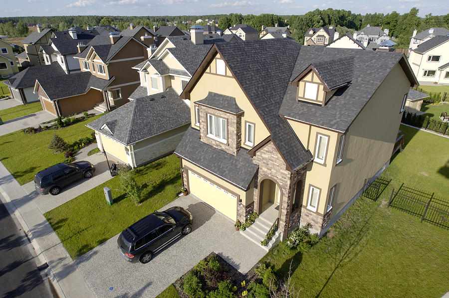 High angle view of suburban houses #1 Photograph by IP Galanternik D.U.