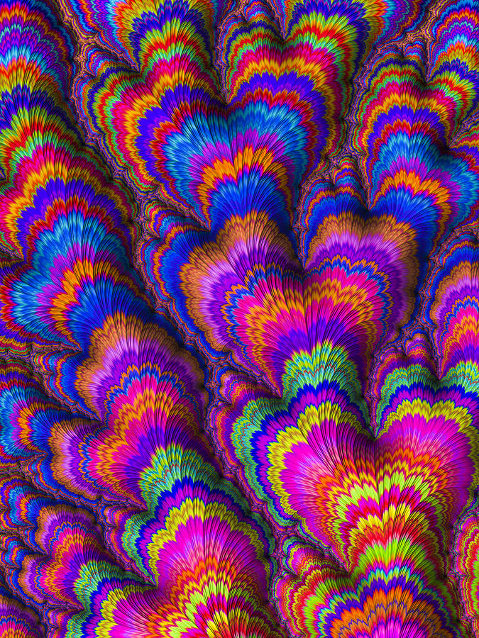High resolution multi-colored fractal background, which patterns remind those of a flower bouquet. #1 Photograph by Instants