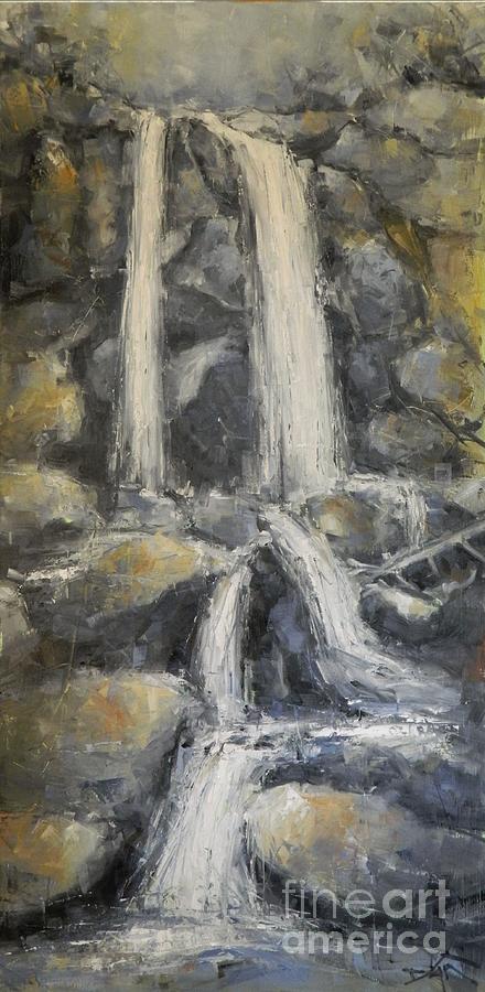High Shoals Falls #2 Painting by Dan Campbell