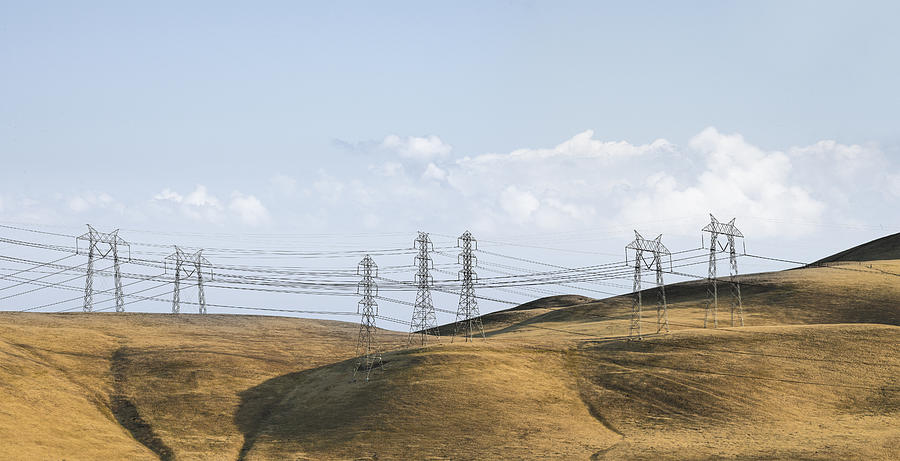 High Tension Power Lines #1 Photograph by Ed Freeman