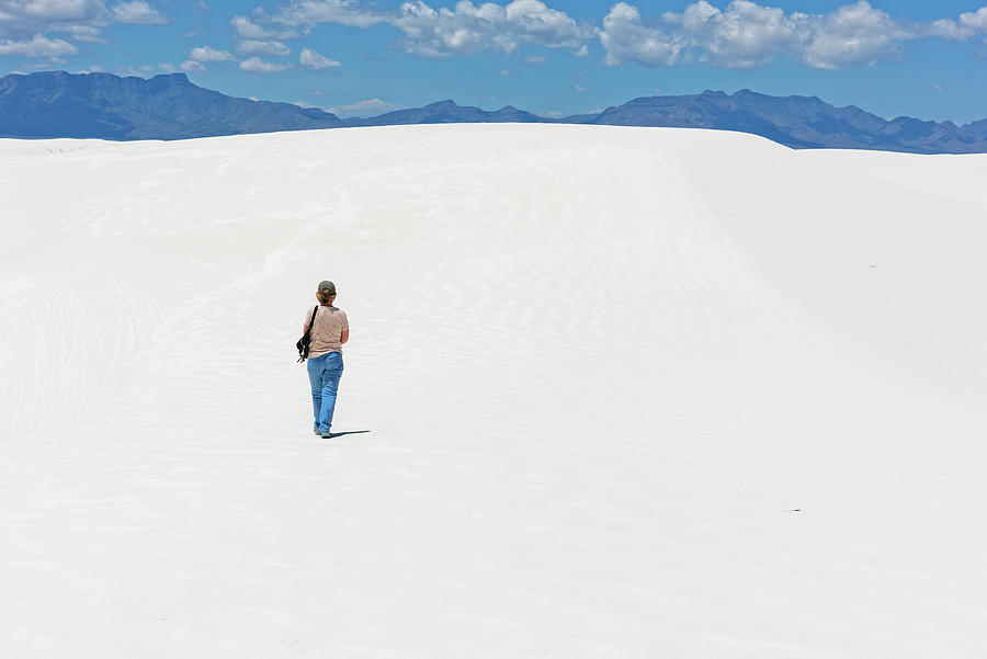 Hiking At White Sands #1 Photograph by Jim Vallee