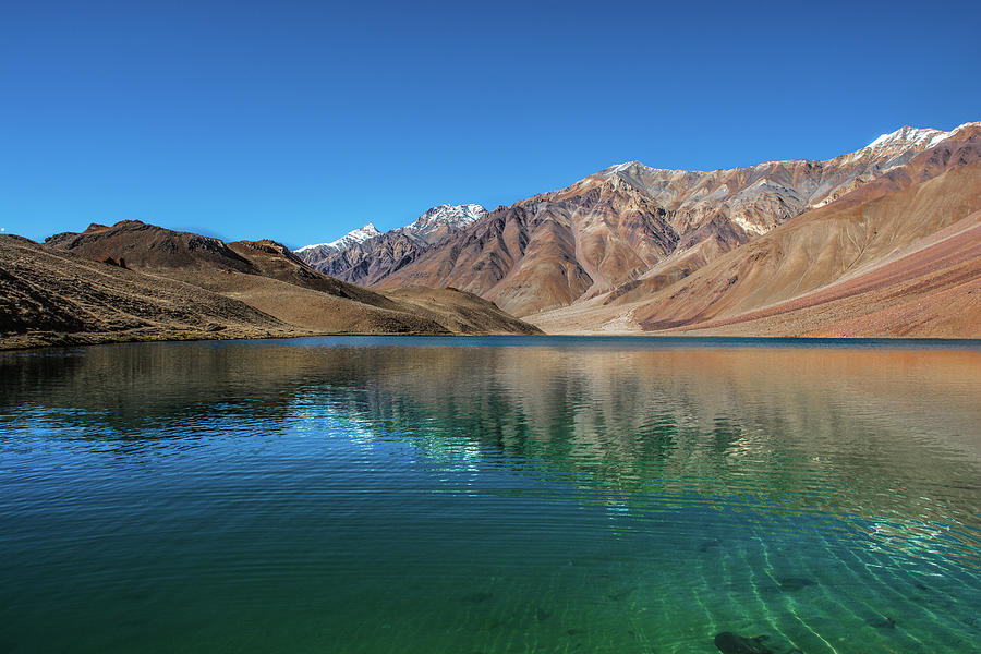 Himalayan Mountain Lake Chandrataal Spiti Valley Himachal Pradesh India ...