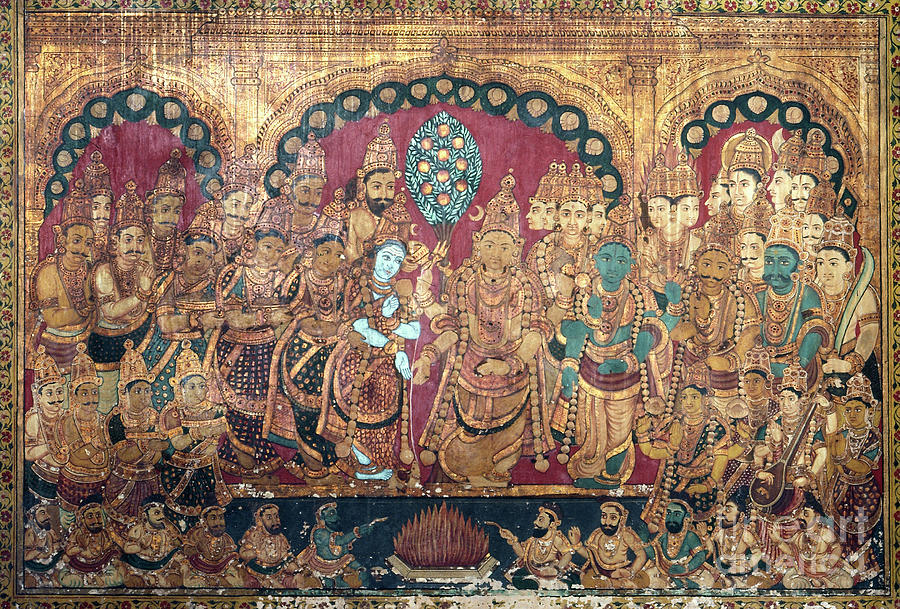 Hindu Wedding Ceremony Painting by Granger