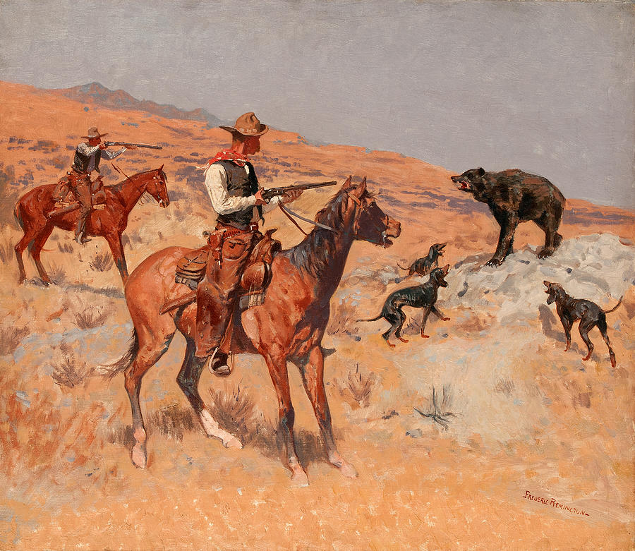 His Last Stand #1 Painting by Frederic Remington