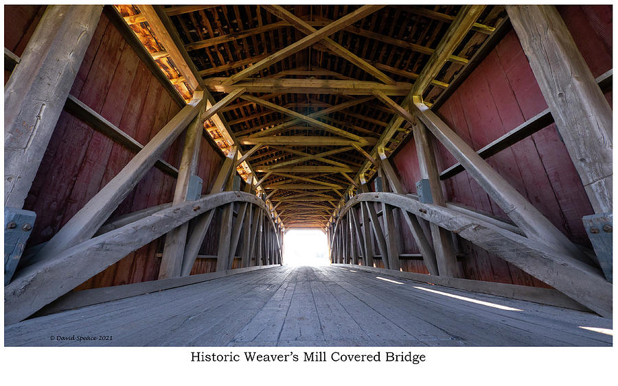 Historic Weavers Mill Covered Bridge #2 Photograph by David Speace
