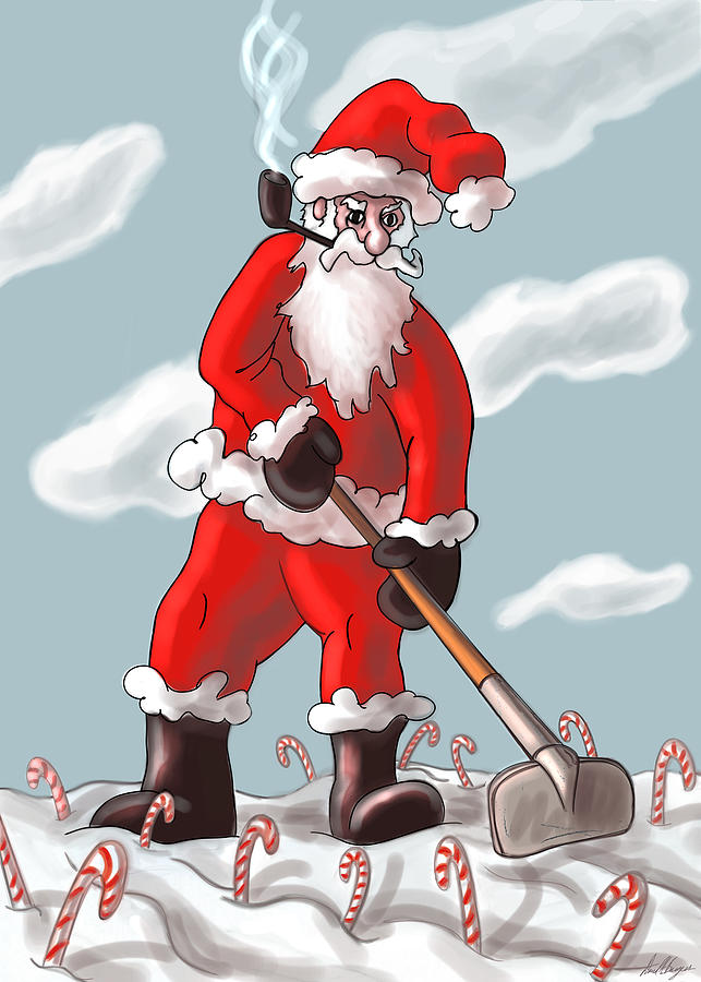 Santa Digital Art - Hoe, Hoe, Hoe by David Burgess