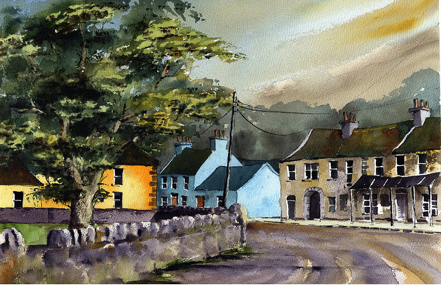 Hollywood Village, West Wicklow #1 Painting by Val Byrne