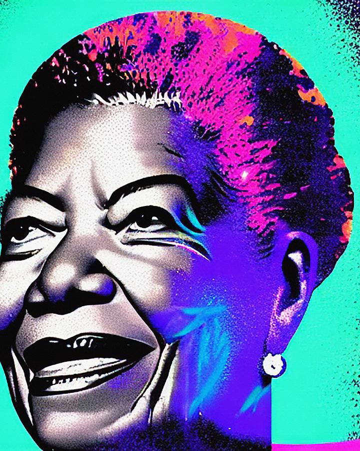 Hologram Of Maya Angelou Floating In Space A Vibrant Digital ...