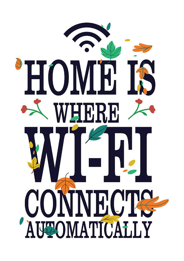 home is where the wifi connects automatically home deco Throw Pillow
