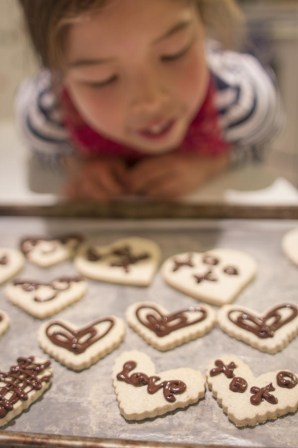 Home made Valentine cookies #1 Photograph by Eri Morita